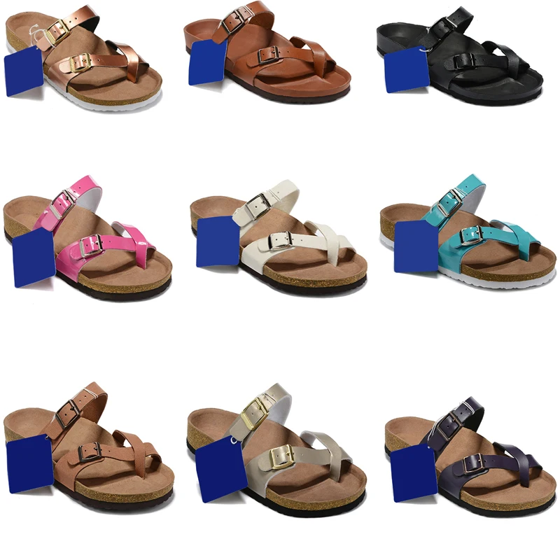 

Lady Slide Women's Flat Heel Ankle-Wrap Sandals Summer Classic Casual Beach Comfortable Genuine Leather Girls Shoes Dropshipping