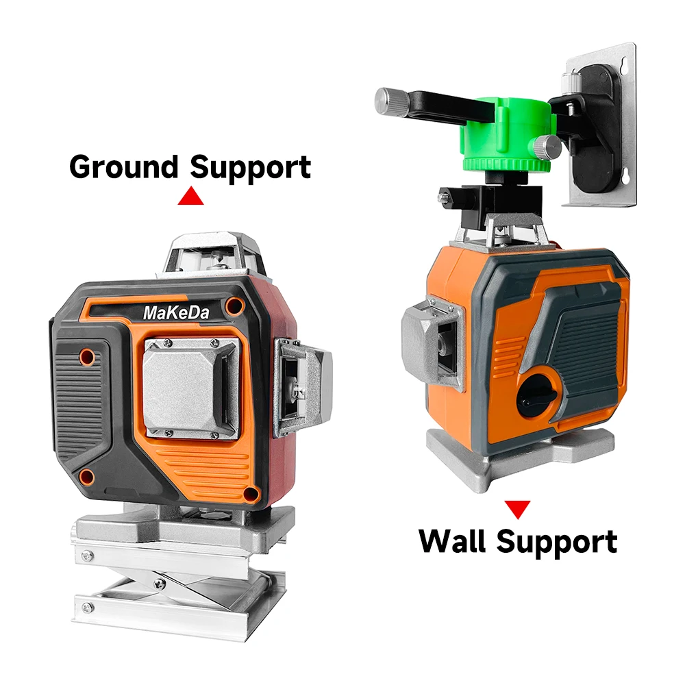 лазерный уровень 3D/4D самовыравнивающийся MaKeDa горизонтальный и вертикальный