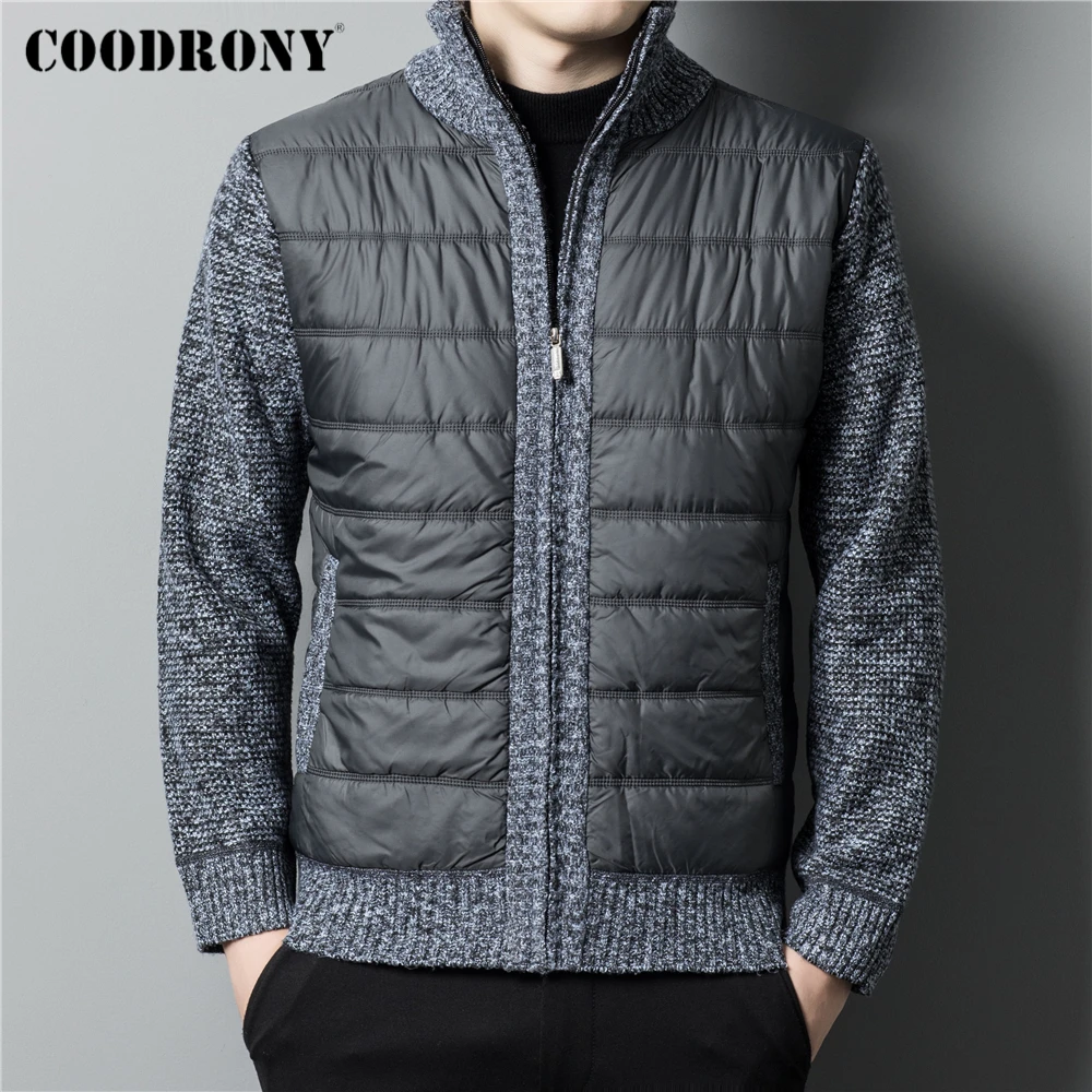 

COODRONY бренд с высоким, плотно облегающим шею воротником Теплый свитер, куртка, Мужская одежда, осень-зима Новые Классические толстые ботинки ...