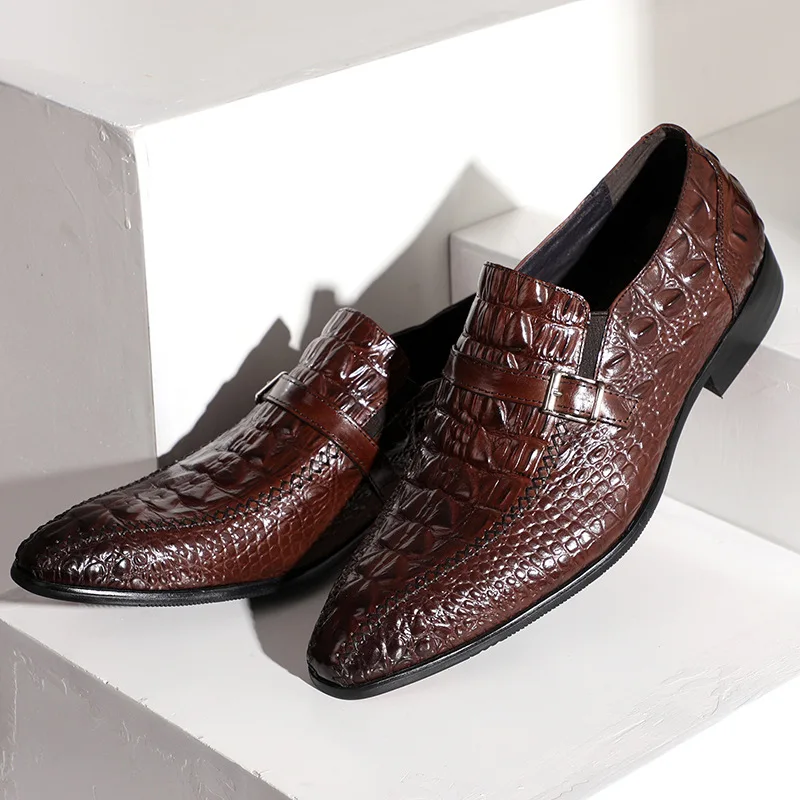 

2022 new leather shoes men's business Korean version soft leather leather casual shoes breathable single shoes groom men's shoes