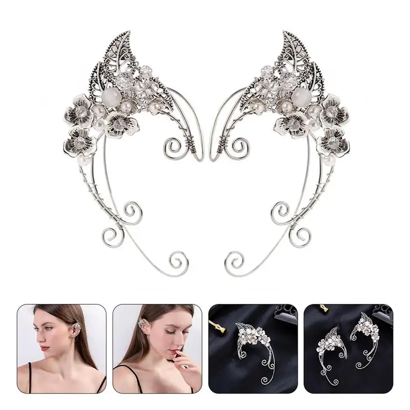 

1 Pair Halloween Costume Ear Cuffs Elegant Elves Ear Bone Clips Ear Cuffs Earrings Female Jewelry Ear Cuffs For Women Girls