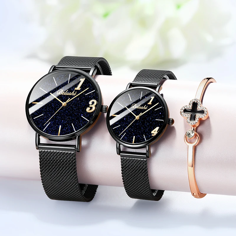 

2022 Fashion Watch Men Business Watch For Men 1314 Starry Dial Couple Watch Men Simple Casual Watch Women Gift relogio masculino