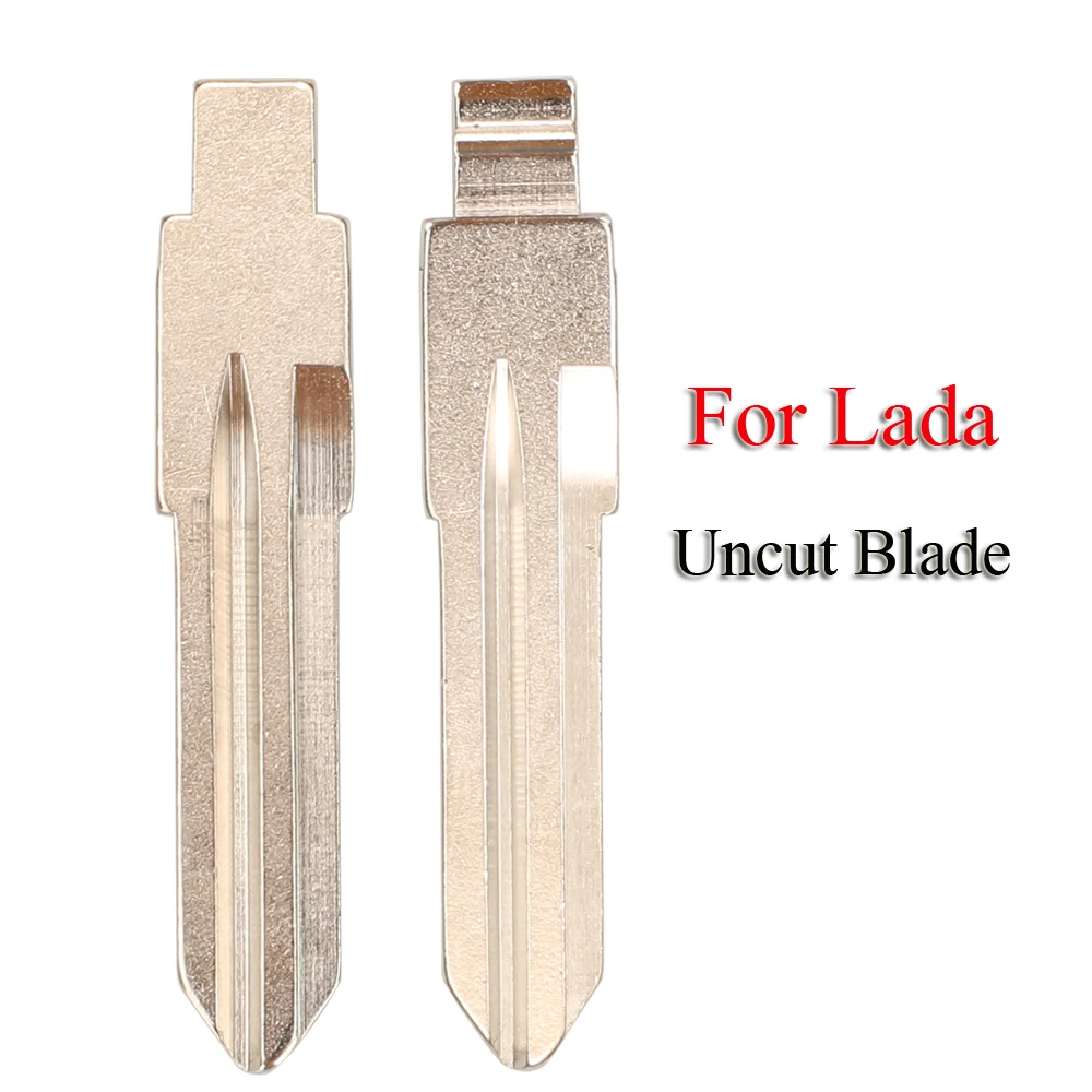 

Jingyuqin, 10 шт., сменный чехол для автомобильного ключа с необрезанным лезвием для Lada Priora Kalina, необрезанный автомобильный пустой чехол для дистанционного ключа, брелок