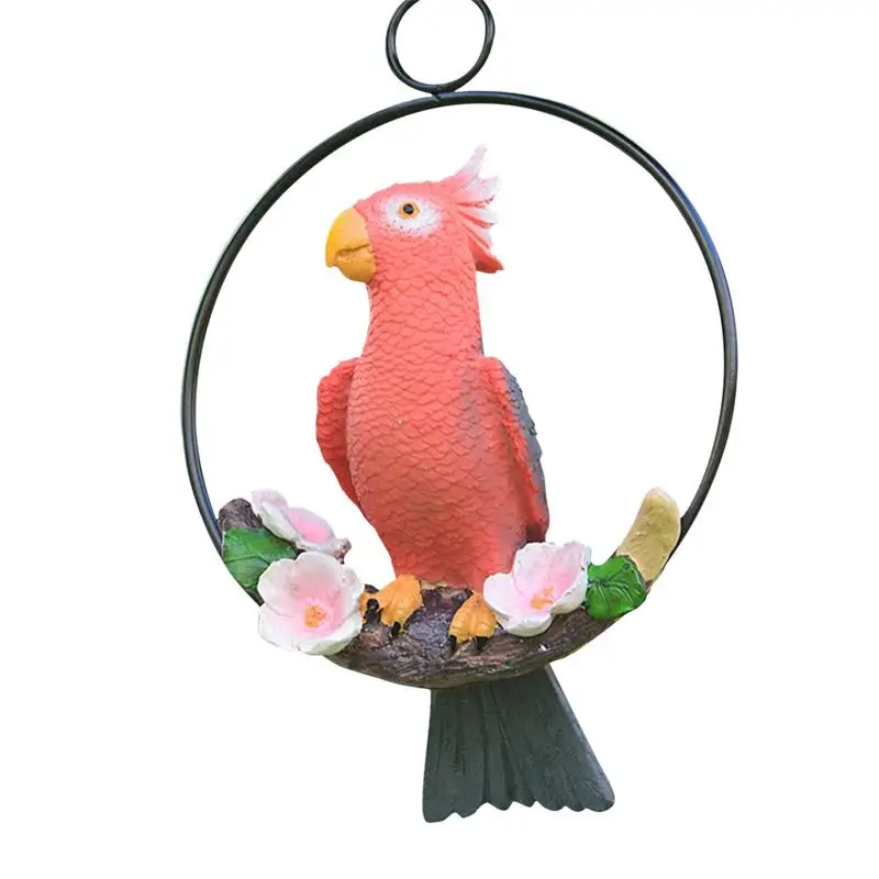 

Hang Parrot Statue Parrot Garden Statues Sculpture Resin Bird Patio Decor Highly Detailed And Decorative Indoor Outdoor Tree
