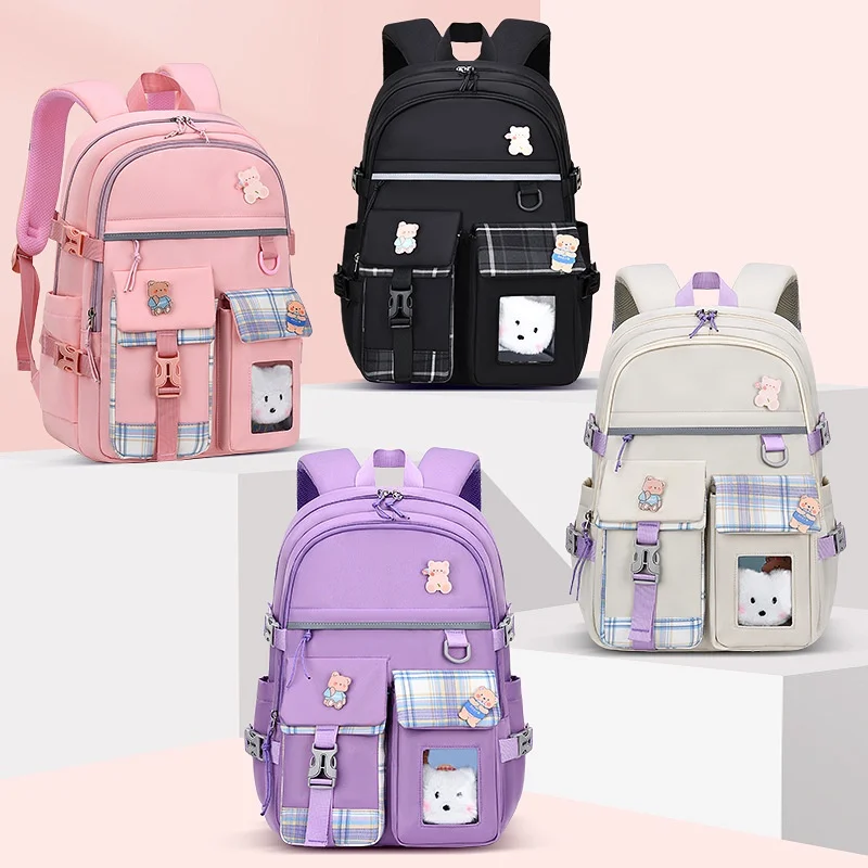 New Primary Children Cartoon Simple Large Capacity Backpacks New Girl Boy Students Lightweight Leisure Schoolbags for Travel Hot