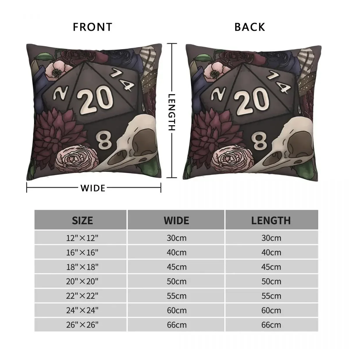 Настольная декоративная наволочка для украшения дивана стула в готическом стиле