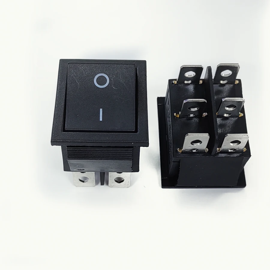 10 шт./лот KCD4 Перекидной лодочный переключатель 6Pin/6P 2-позиционный ВКЛ-ВЫКЛ 16A/250VAC Желтый/зеленый/Красный/черный