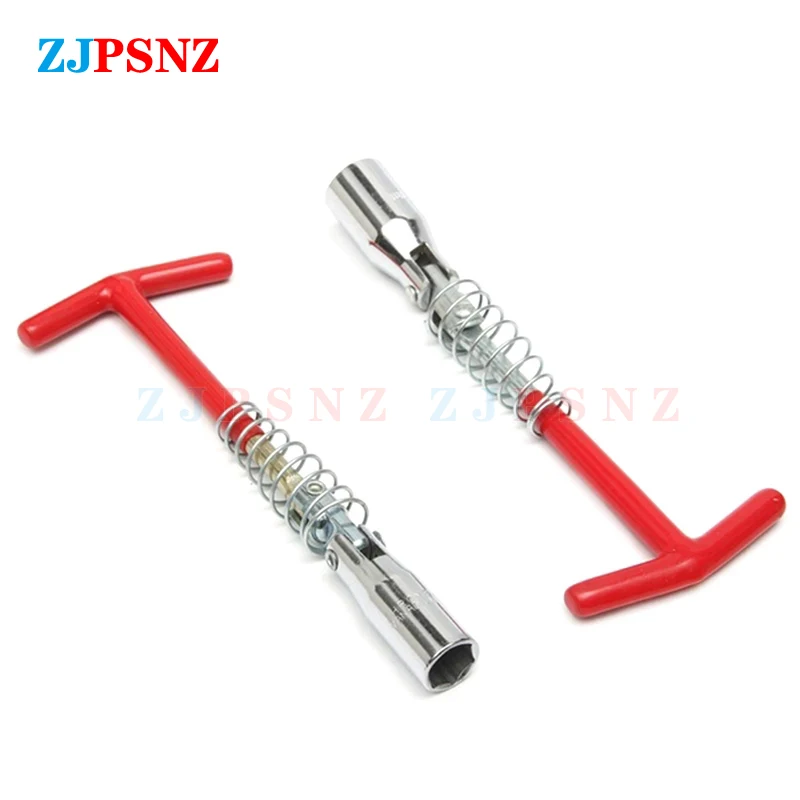 

Car T-Handle Dual Use Spark Plug Wrench 14mm 16mm 21mm Kits Torsion Remover Installer Auto Joint Spark Plug Socket Tools