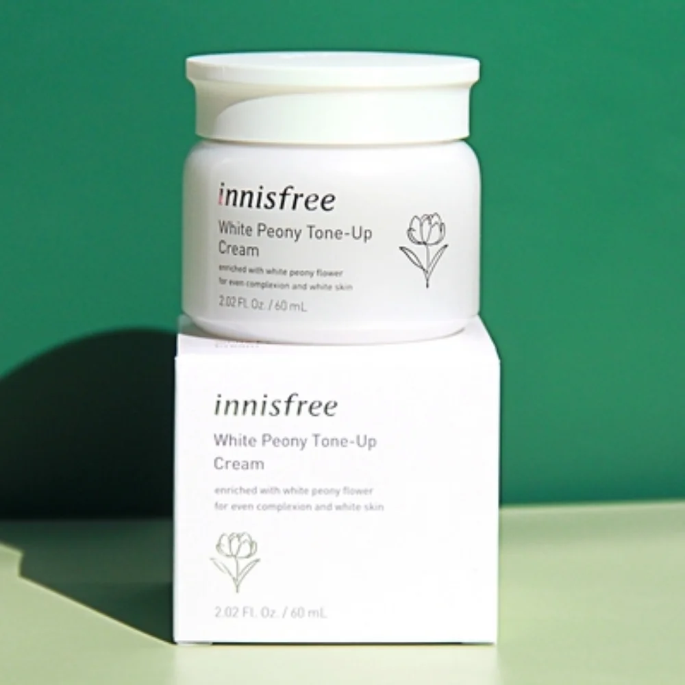 

INNISFREE White Peony Tone-up Cream Glowing Crystal Facial Cream Moisturizing Concealer Even Complexion and Whitening Skin Care