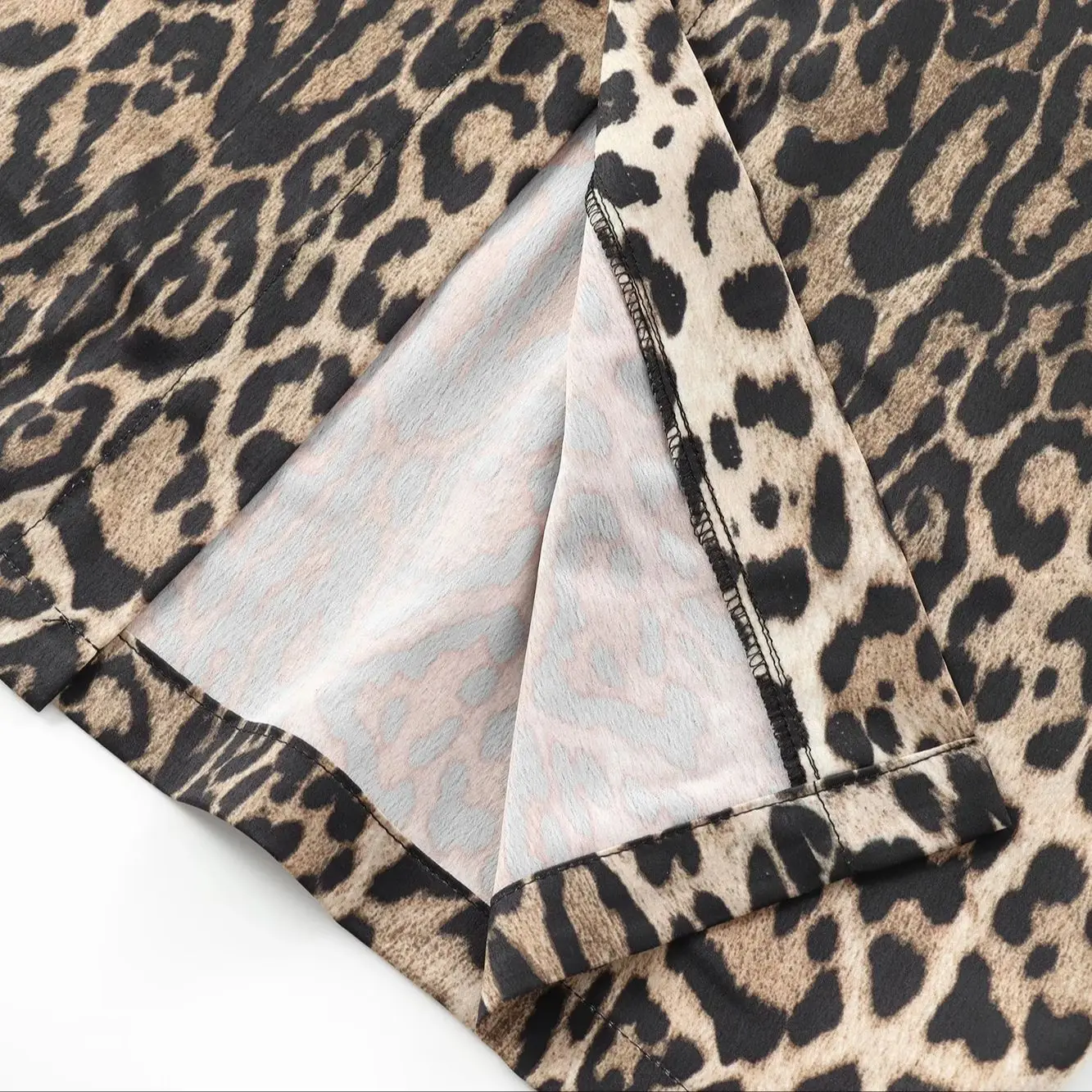 Женские платья TRAF летнее платье 2024 женское миди с леопардовым принтом стильное