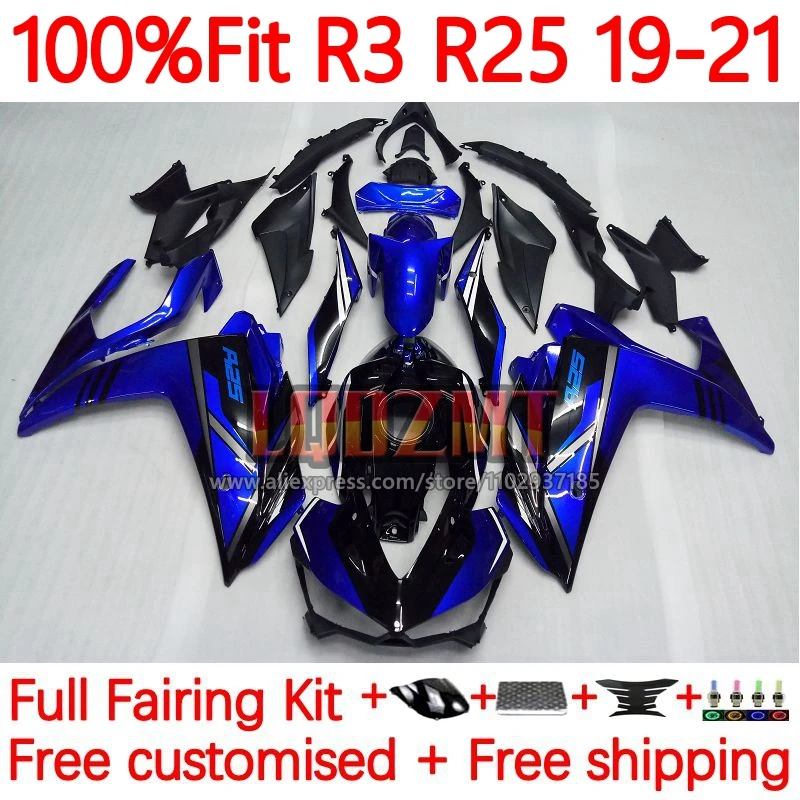 

Stock Blue OEM Fairing For YAMAHA YZF R3 R25 YZF-R25 YZFR25 YZFR3 2019 2020 2021 R 3 25 YZF-R3 19 20 21 Injection Frame 39No.0