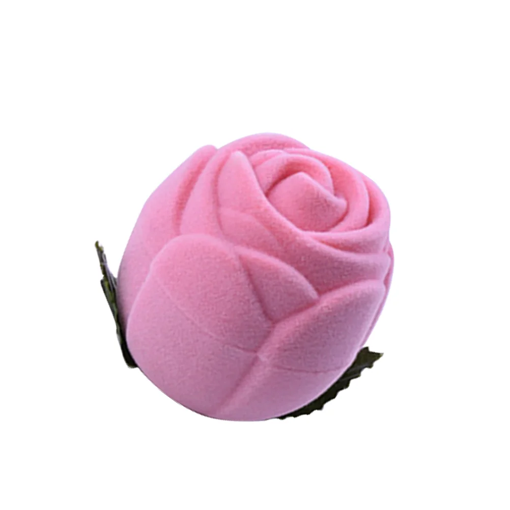 

Ring Box Wedding Case Engagement Container Jewelry Holders Flannel Plush Proposal Flower Presentation Holder Anniversaries