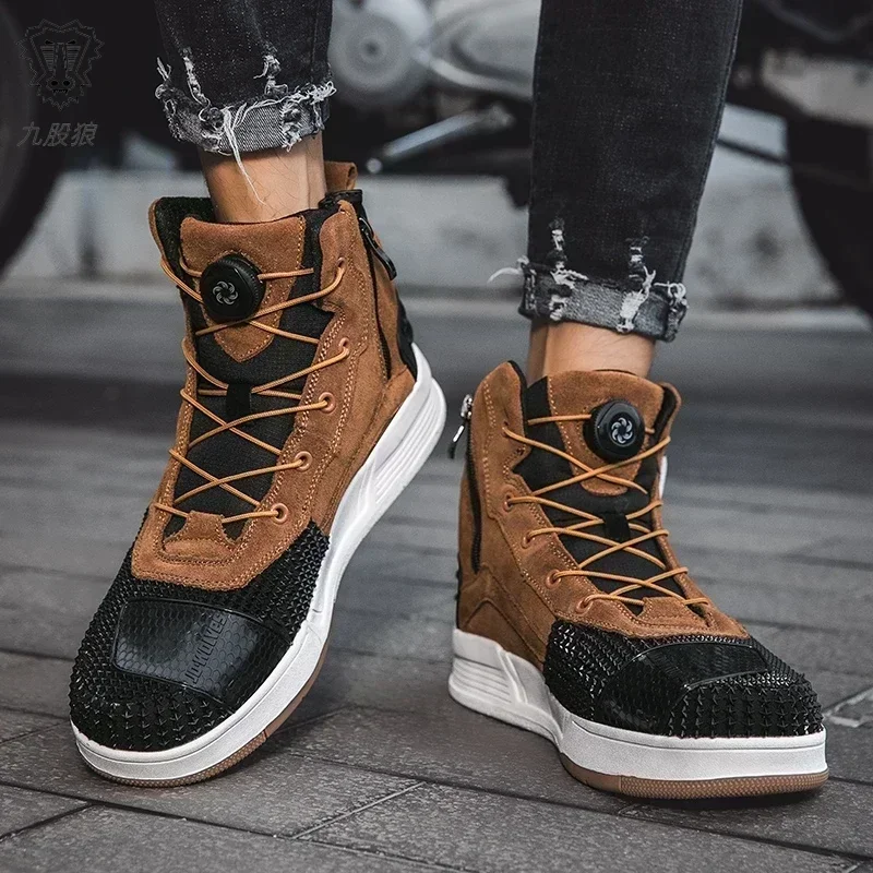 Прочные Дышащие Мотоциклетные Ботинки До Середины Икры Для Мужчин И Женщин