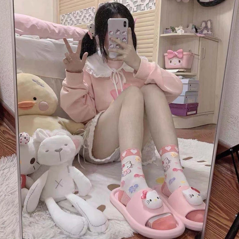 

Kawaii Kitty Cat Anime Cartoon Japanese Cute Socks Socks Lolita Socks Student Socks Jk Socks Accessories for Girls Female Gifts