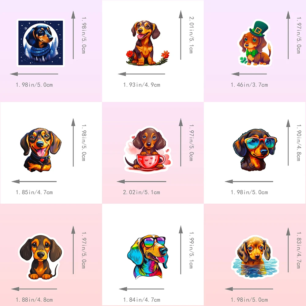 Рисунок 5 - 10/50Pcs мультфильм милый Dachshund