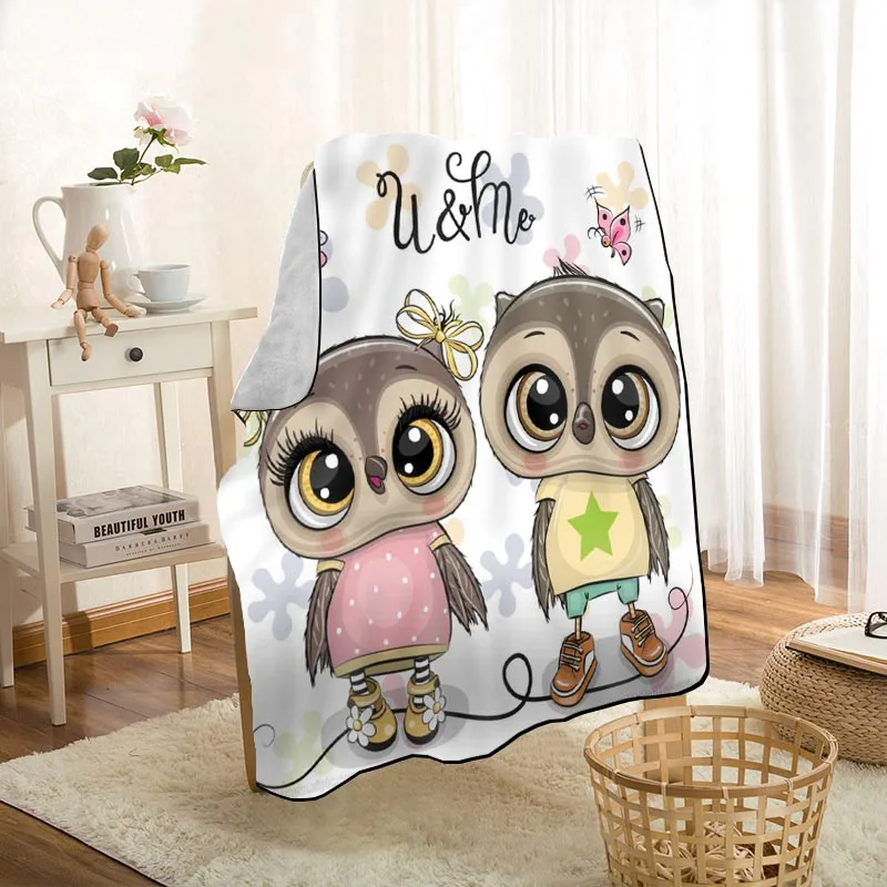 

HEARMNY, супермягкое теплое одеяло из микрофибры с мультяшным принтом для дивана, путешествий, одеяло для взрослых 145x200 0824