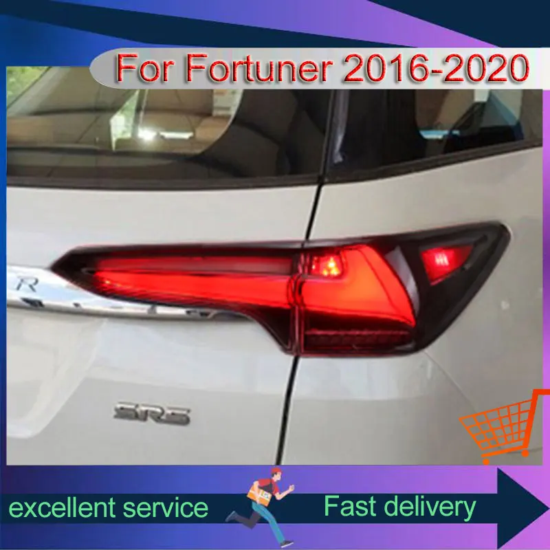 

Car Styling For Toyota 2016-2020 Fortuner Taillight Upgrade DRL Rear Lamp LED Dynamic Turn Signal Brake Light Reverse Light