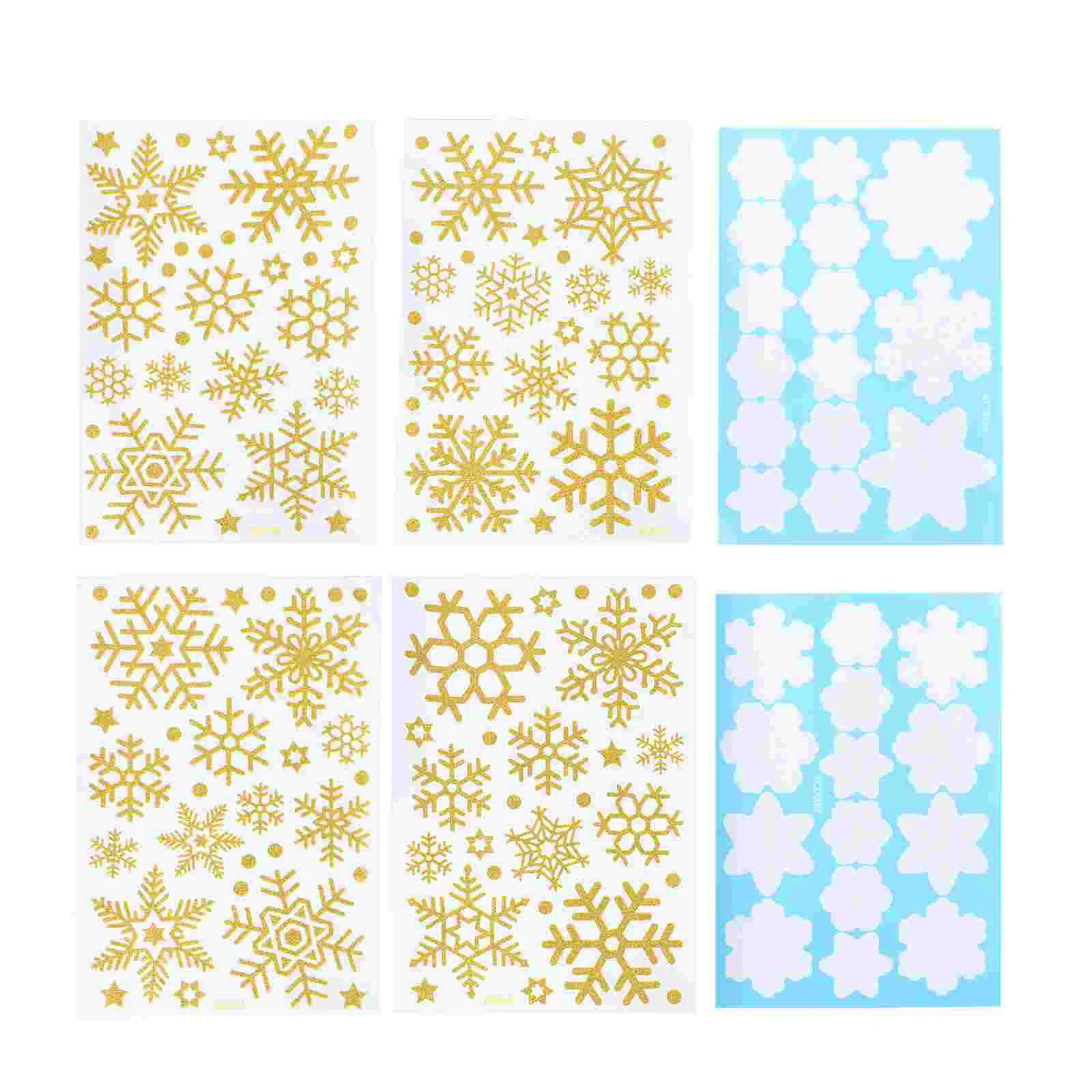 

2pcs Christmas Decals Snowflake Sticker Removable Window Shopwindow Sticker