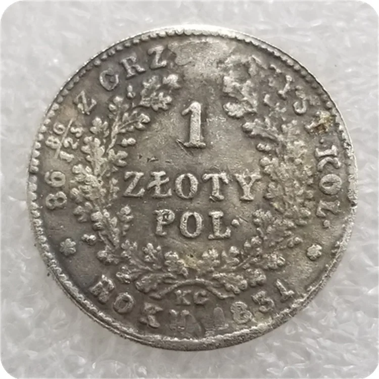 1831 польские винтажные оригинальные золотые и серебряные монеты, домашний декор, монеты, волшебные коллекционные монеты, фотомонеты, рождественские подарки #1908