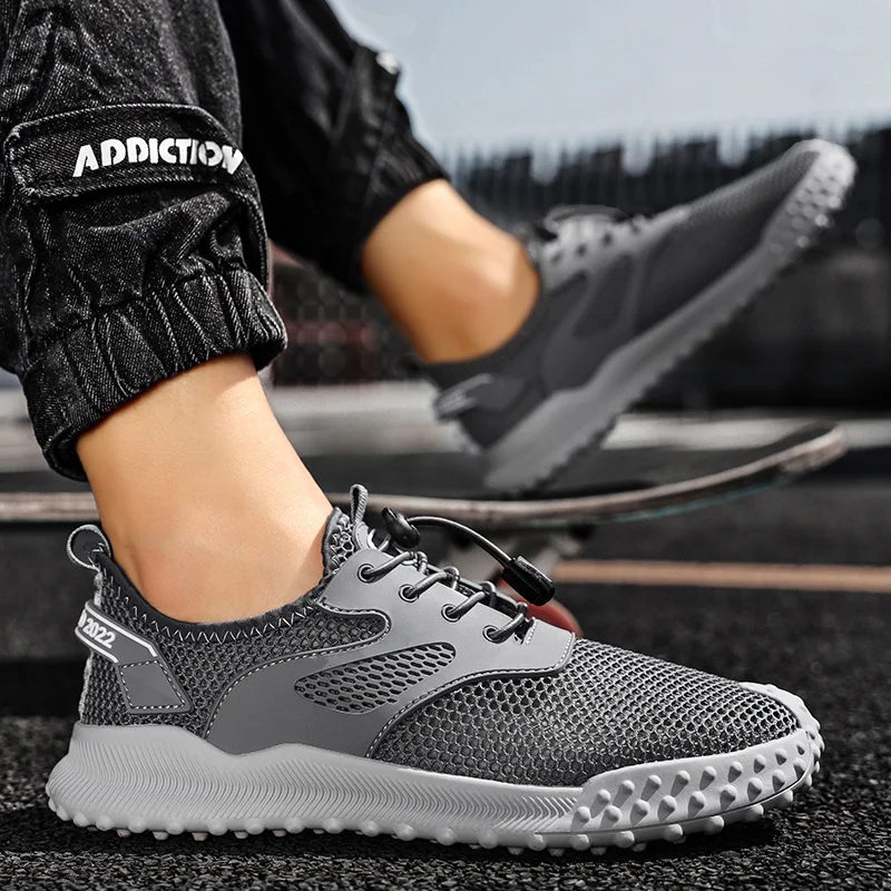 Summer Hollow Golf Shoes Men's Breathable Outdoor Sports Golf Shoes Men's Khaki Black Golf Training Shoes