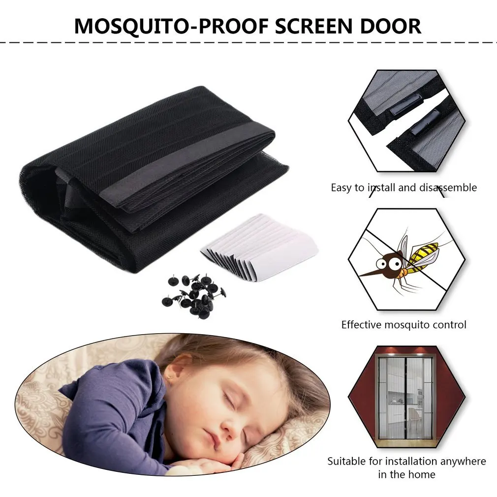 

Hot Summer Anti Mosquito Insect Fly Bug Curtains Magnetic Net Mesh Automatic Closing Screen Door Screen Kitchen Curtain