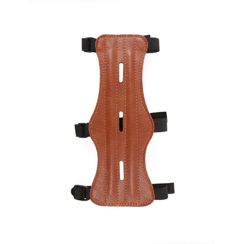 

Pu Leather 3 Strap Shooting Target Archery Arm Guard Protection Safe Strap