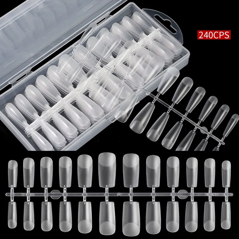 

French Shape Fake Nails False Nails Tips Clear In Artificaial Fingernails Clear Press on Nails