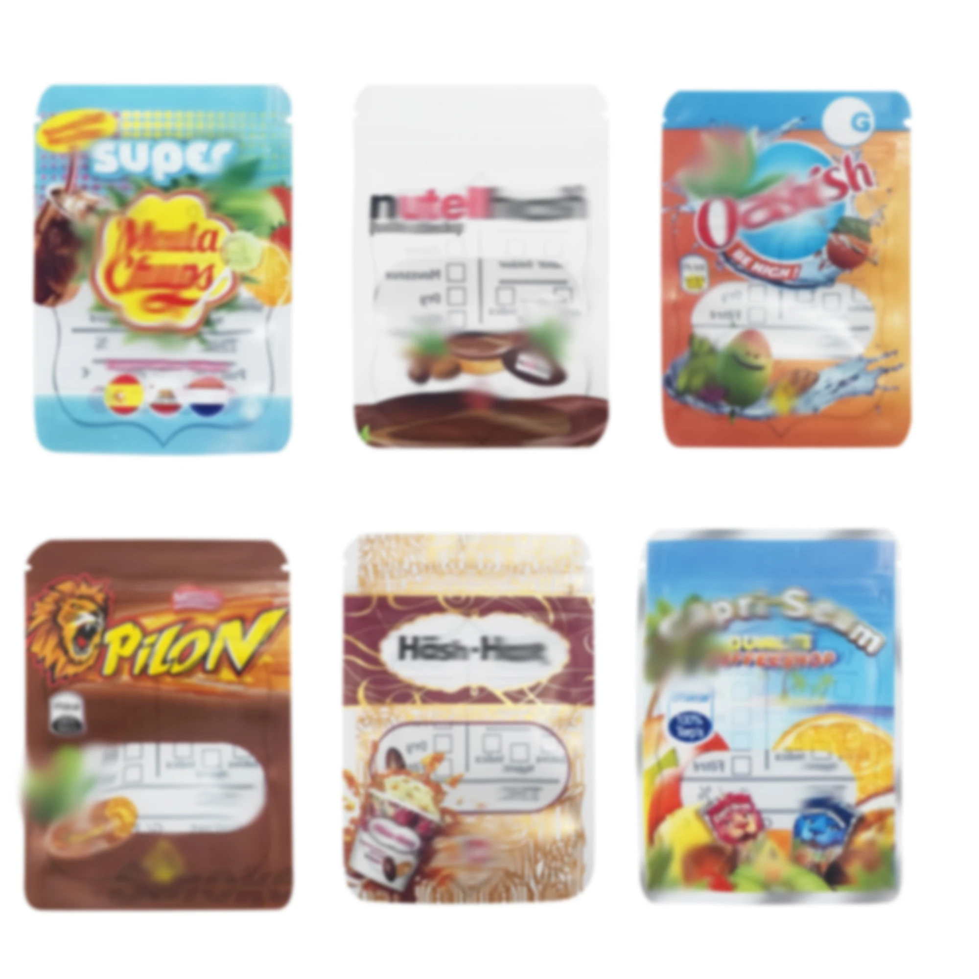 

100pcs 7x10cm Cartoon Resealable Mylar Foil Ziplock Bags Plastic Waterproof Food Storage Bag Jewelry Coffee Bean Candy Pouches