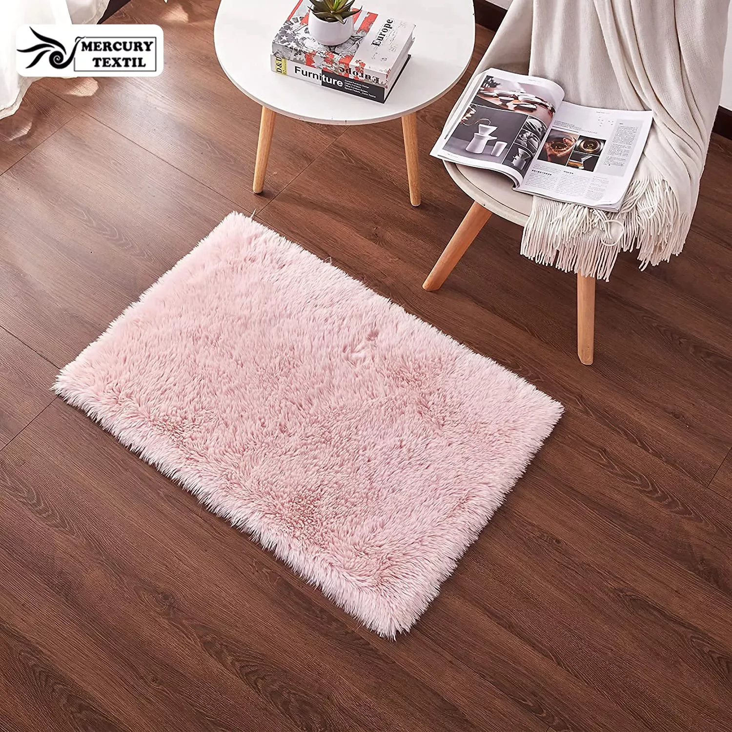 

NEW IN MERCURY textile-elegant hair rug, soft, fluffy, extra soft, non-slip for bedroom, living room, sofa, children's room.