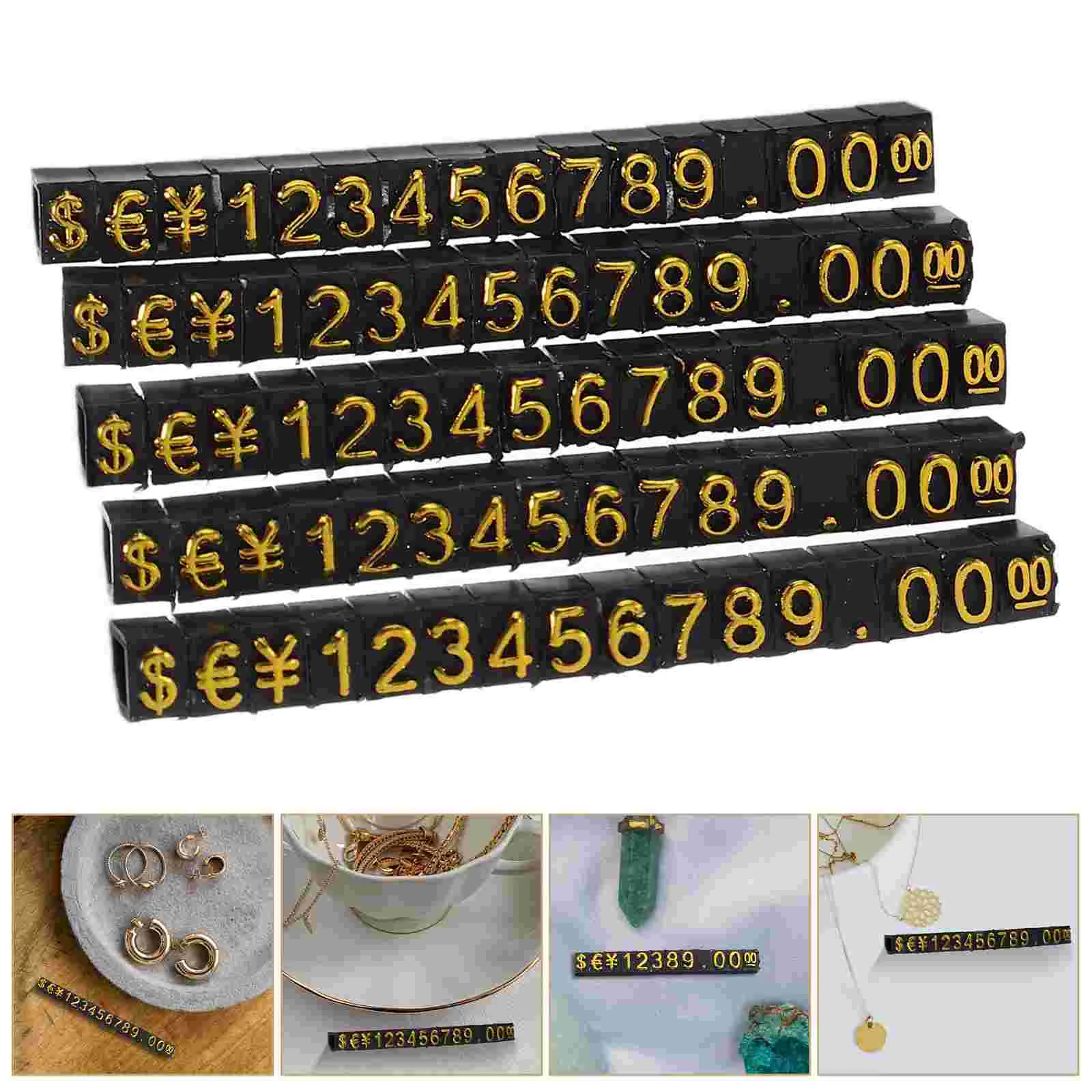 10 комплектов табличек цифровой ценник дисплей бирки для ювелирных изделий