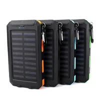 waterproof solar power bank case kit outdoor fast charge solar mobile power bank cases diy kits with compass