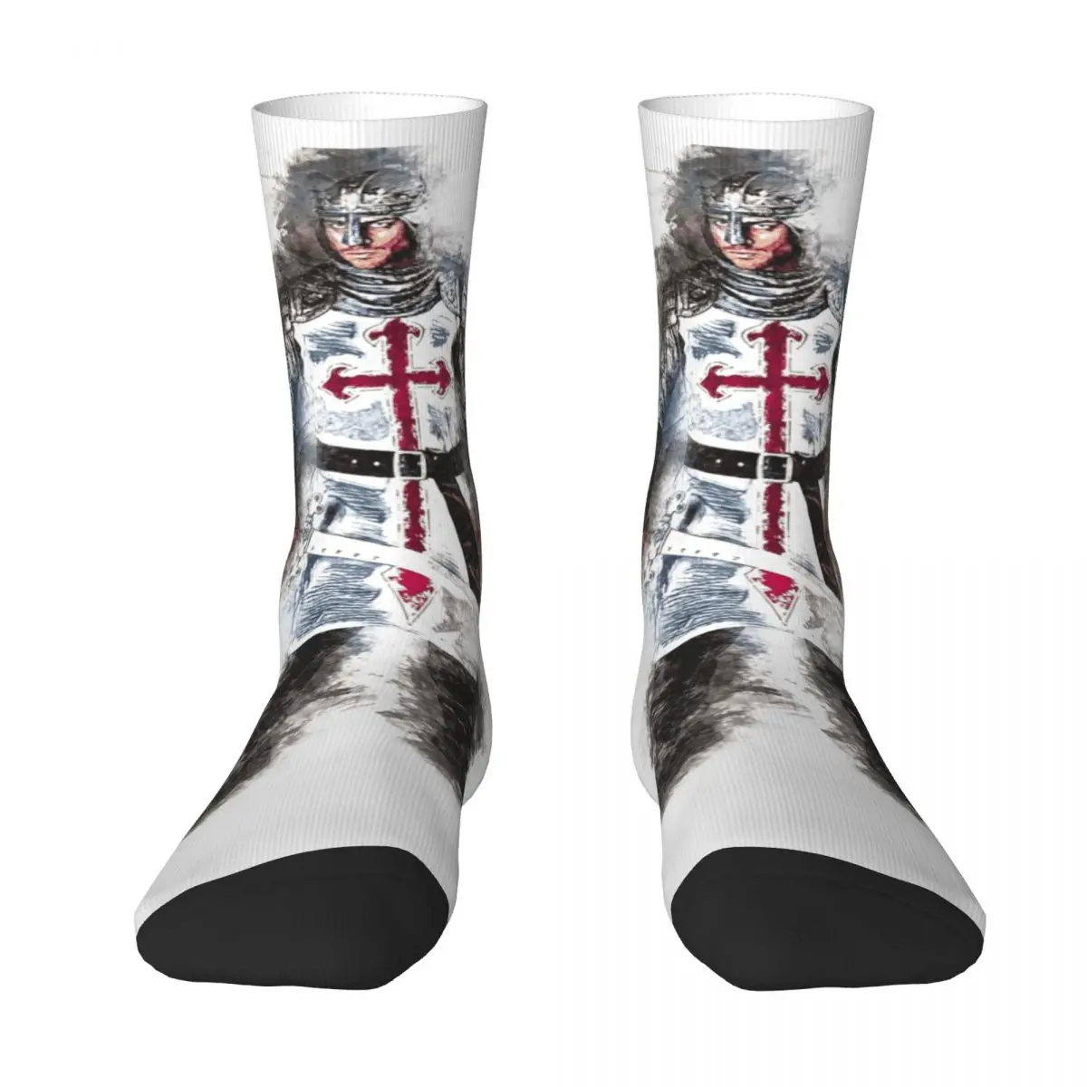 

Graphic Knights Templar Warrior The Crusader Watercolor Knights Templars Cross Medieval Stocking Compression SocksSarcastic