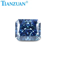 high quality blue diamond color loose cz stone cubic zirconia stone synthetic gems beads jewelry making