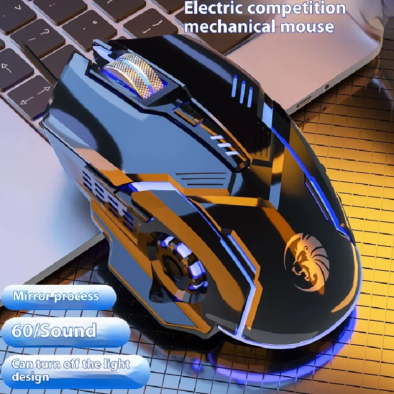 F7 Механическая проводная USBба Mute RGB Легкий звук Игровой офис CSGO Домашний