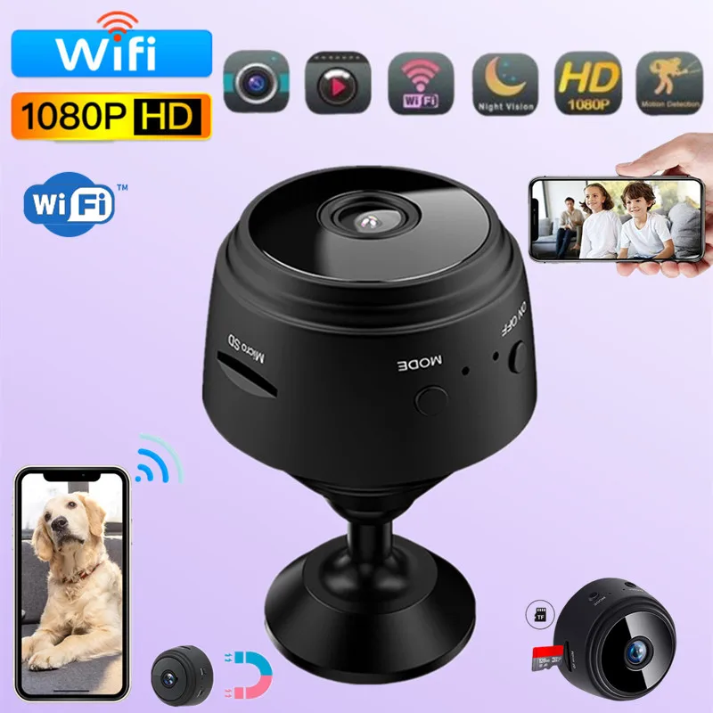 

IP-камера A9 Компактная Беспроводная с поддержкой Wi-Fi, 1080P