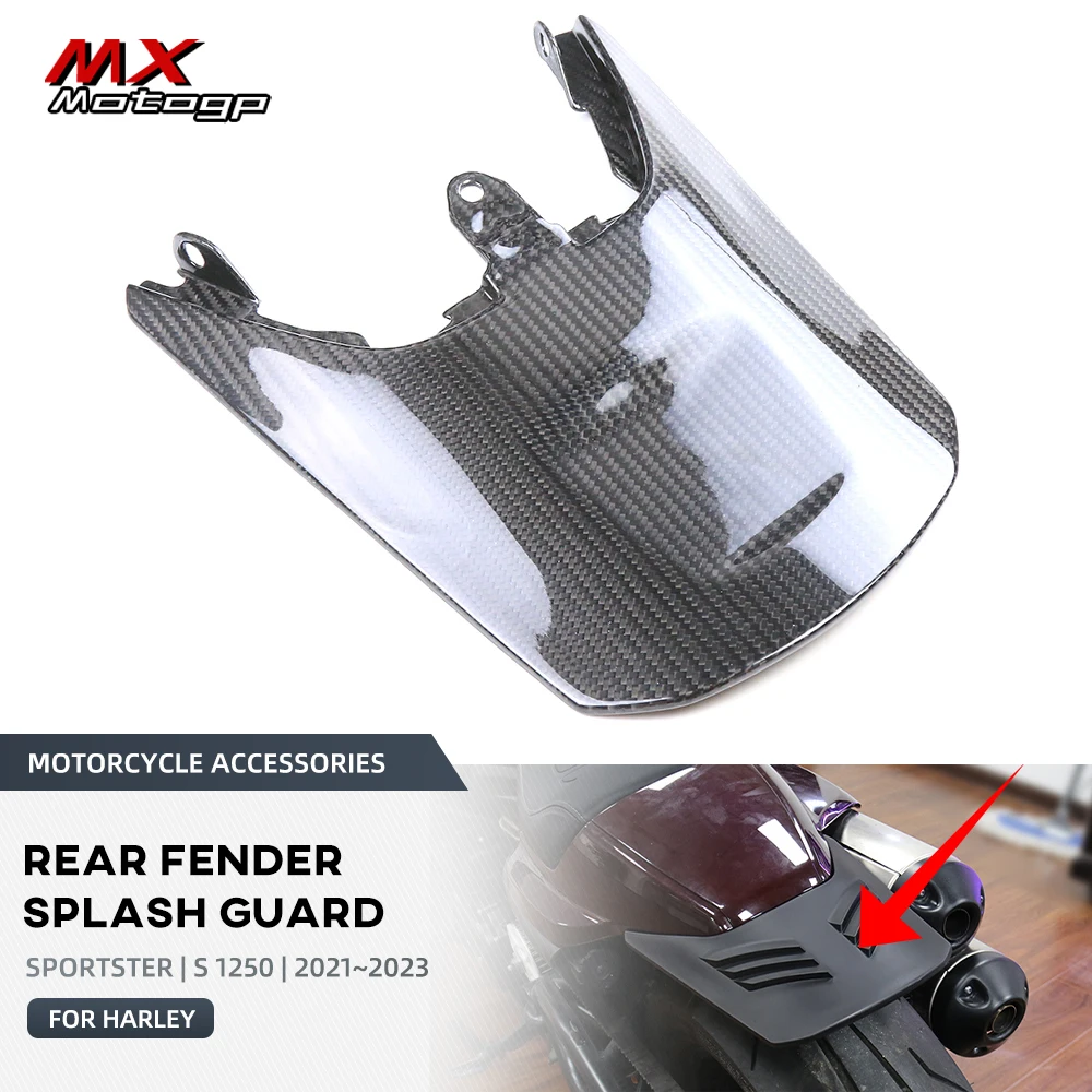 

For Harley Sportster S 1250 RH1250S 2021 2023 2022 Motorcycle Parts Carbon Fiber Rear Fender Mudguard Cafe Racer Flap Splash