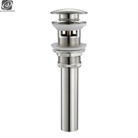 new round style brass lavatory faucet vessel assembly pop up bathroom stainless steel wash basin drain trap plug sink plug