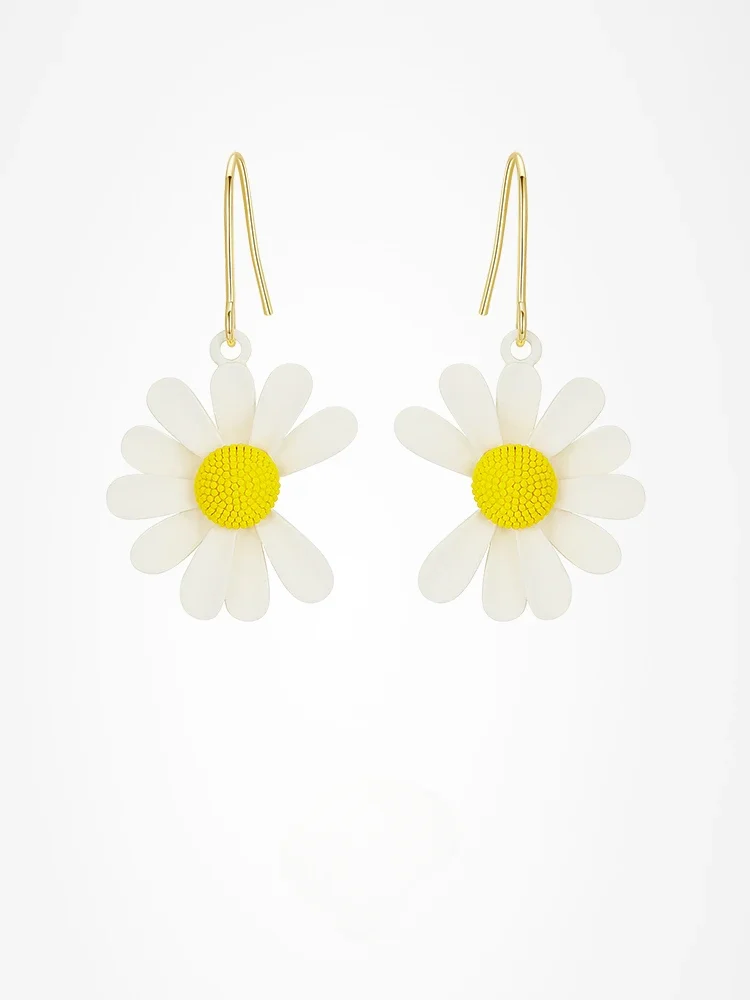 

Daisy Earrings Design High-Grade Flower Earrings Long Autumn and Winter Earrings