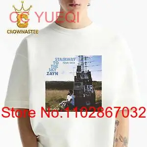 Новинка Классическая футболка с изображением неба лестницей и модный винтажный
