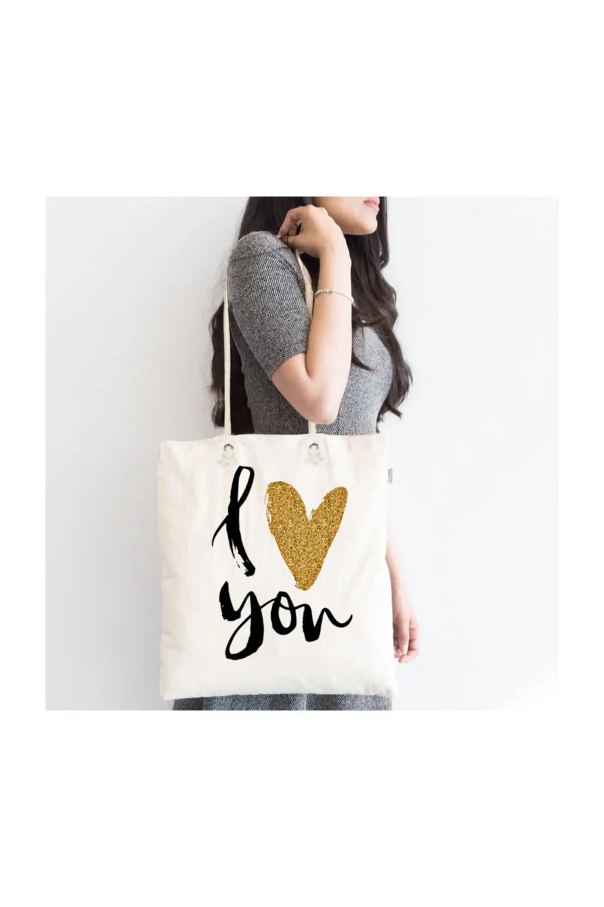 

Женская пляжная сумка с цифровой печатью Love You, Современная тканевая сумка-тоут на молнии, модная летняя большая сумка для покупок через пле...