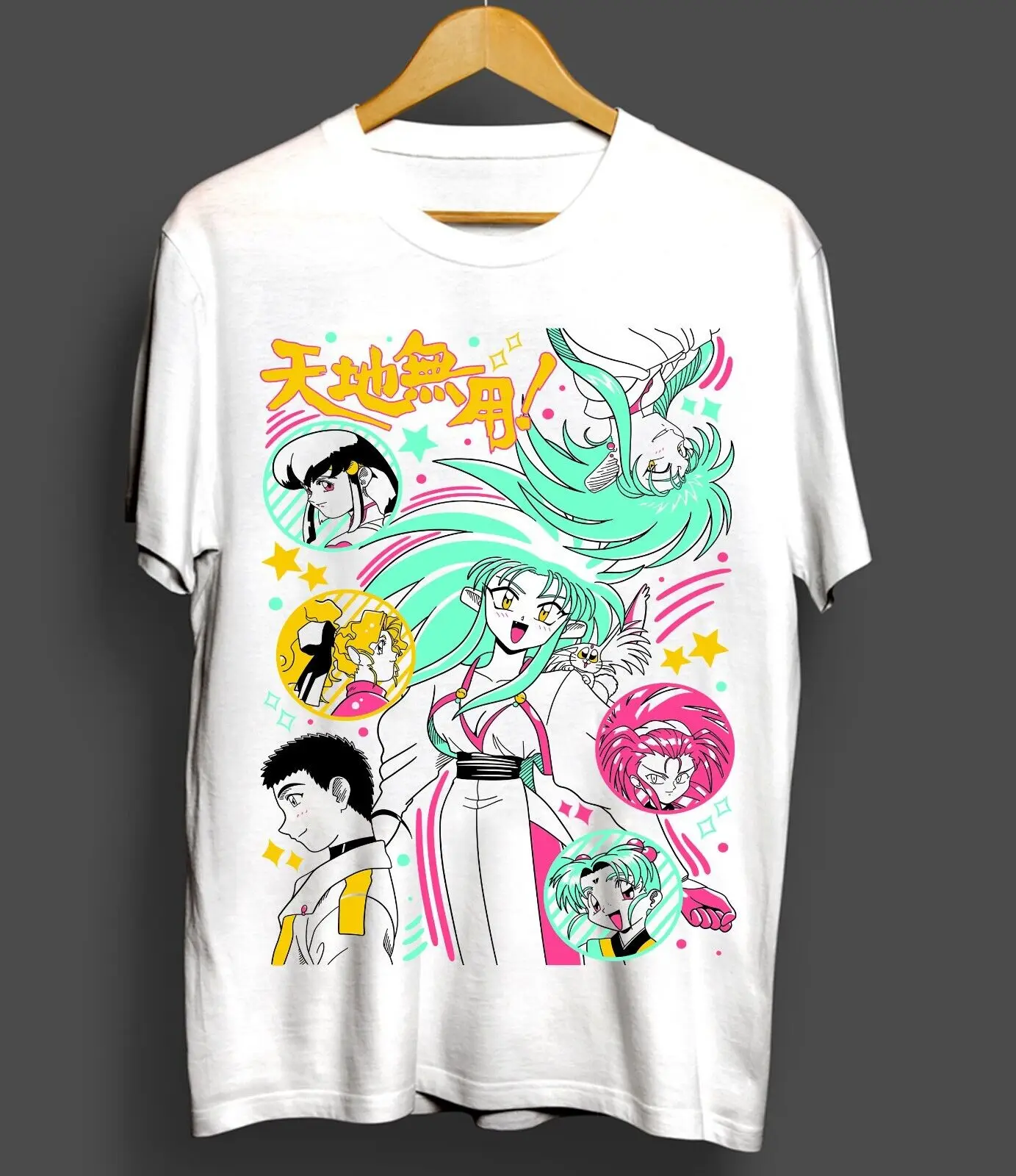 Tenchi Muyou In LoveT-рубашка в японском стиле с рисунком манги все размеры