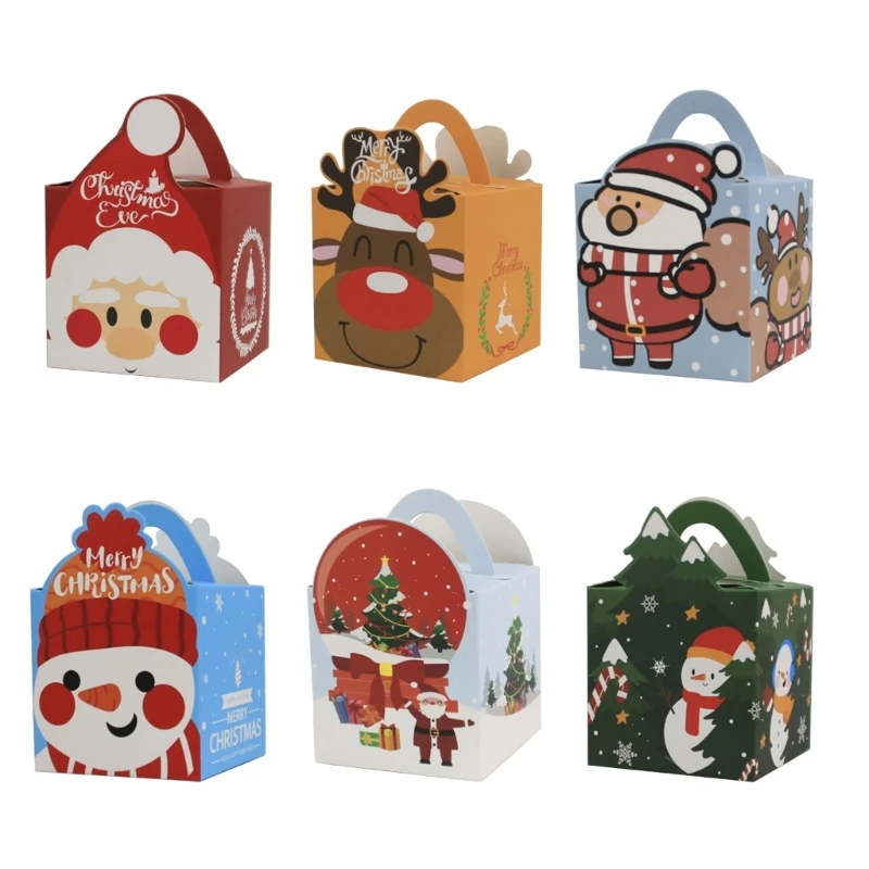 

Christmas Candy Fruit Boxes 5 Pcs Christmas Paper Gift Boxes Christmas
