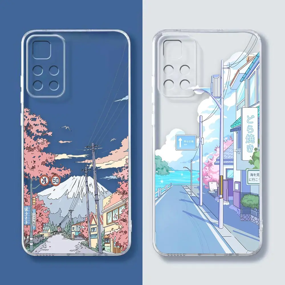 

Clear Phone K40 Case For Redmi K40 NOTE 11 11S 11T 11S 10 10S 9 9T 9S 8 7 PRO PLUS MAX 5G 4G Case Cherry Blossom Trail in Japan
