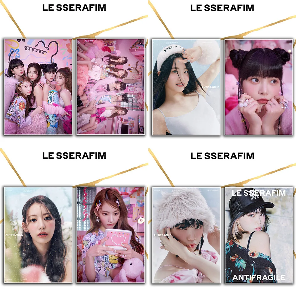 

1pcs Kpop LE SSERAFIM Poster Stickers 21*30cm ANTIFRAGILE FEARLESS Poster