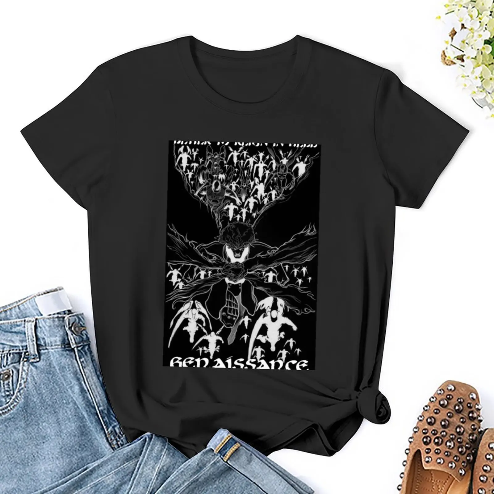 Футболка Better To Reign In Hell-Genaissance аниме одежда графика белые футболки для женщин