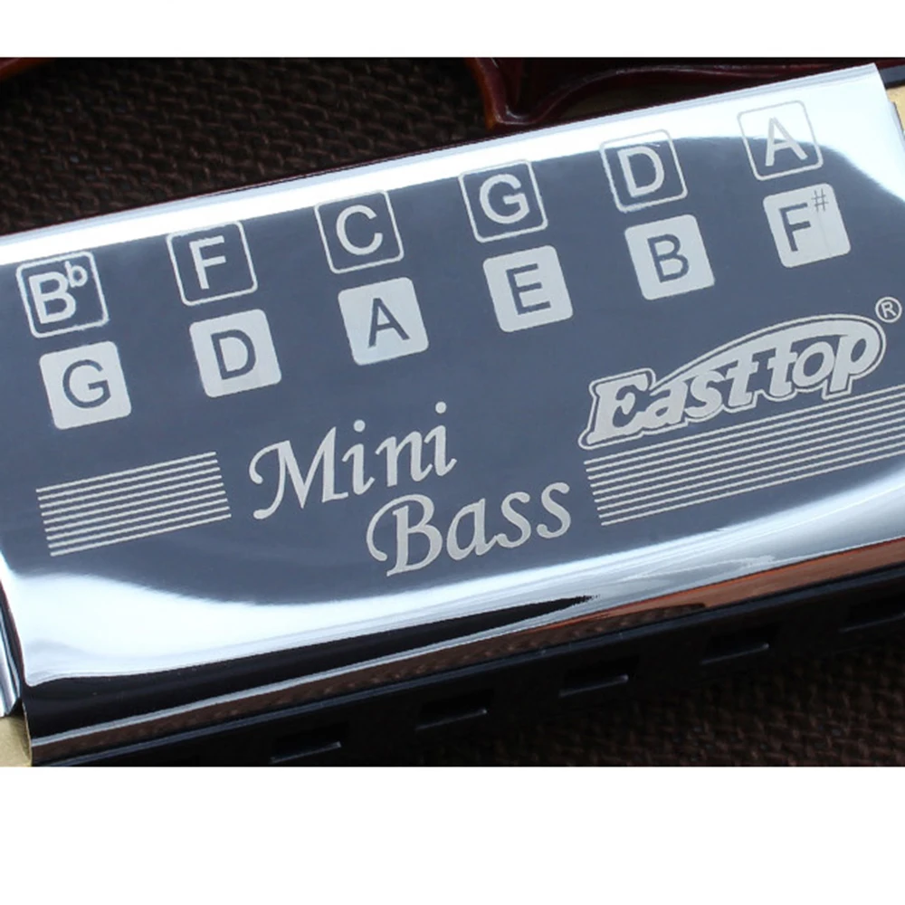 Easttop Mini Bass Harmonica Pocket Bass Ensemble Orchestral Armonica 12 Holes Harp Mouth Organ Musical Instruments For Beginners enlarge