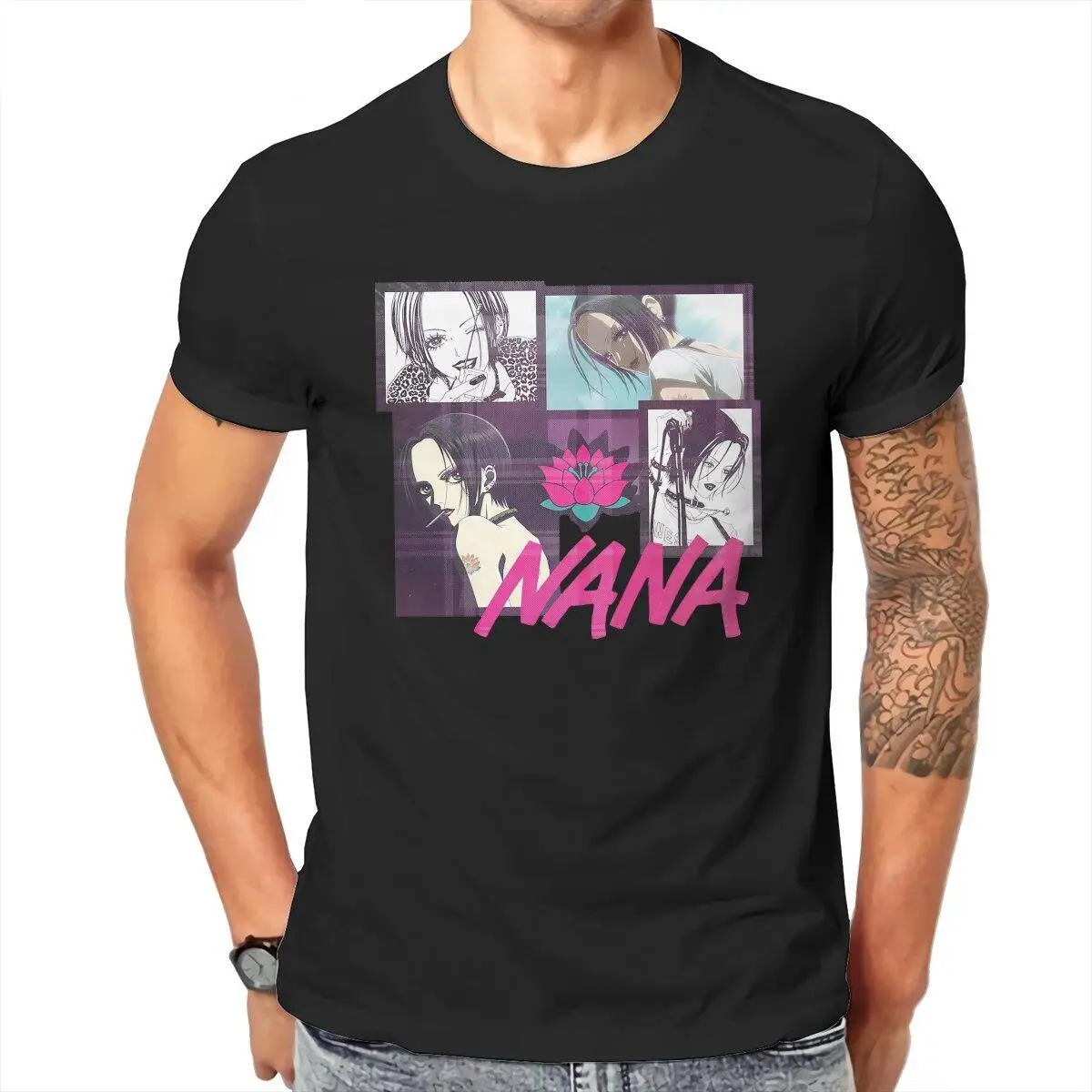 

Men's Nana Osaki Manga T Shirts Japanese Anime 100% Cotton Clothes Humor Short Sleeve Crewneck Tee Shirt Original T-Shirts