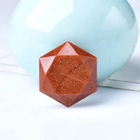 1piecese natural gold sandstone quartz hexawn goldstar crystal healing geometric gem decorative diy gifts collect