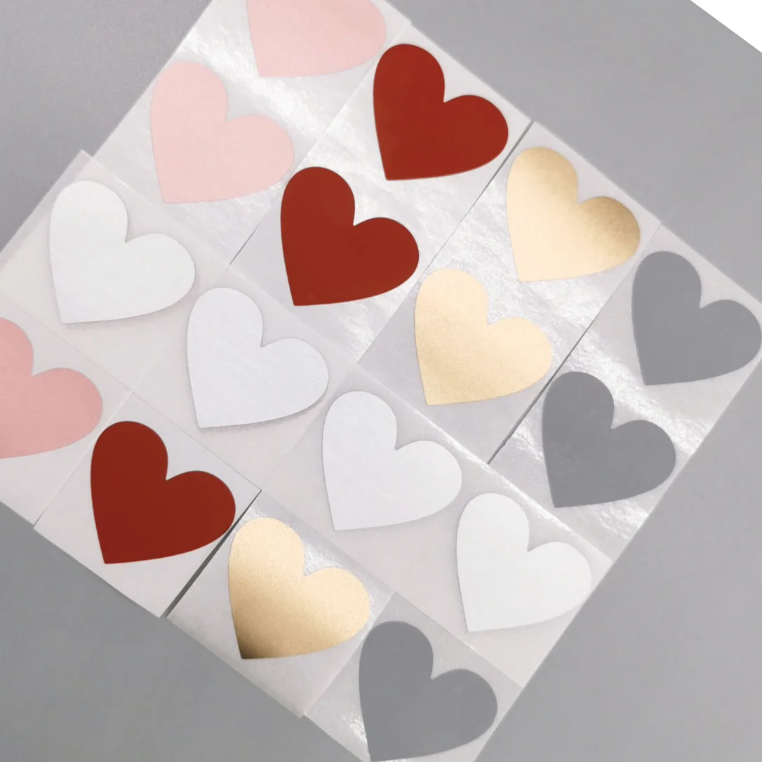 

200pcs Heart Shaped 30*35mm Rose Gold Scratch Off Stickers Silver Labels Sticker Party Activity Game Favors Stationery Sticker