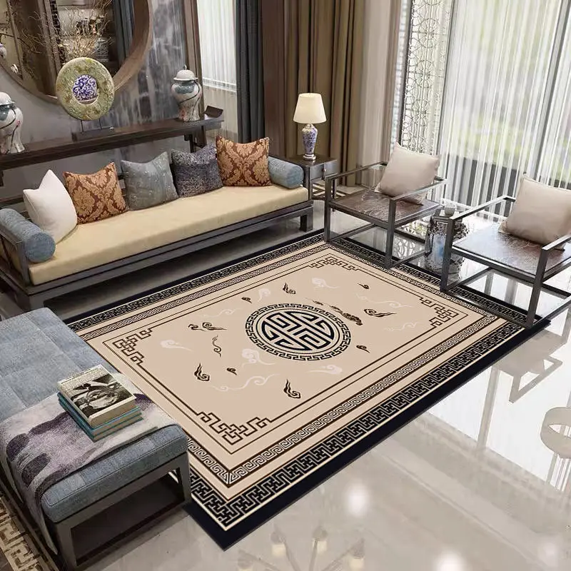 

2021 New Chinese Style Living Room Sofa Coffee Table Carpet Neoclassical Bedroom Bedside Mat Modern Home Decoration Non-slip Mat